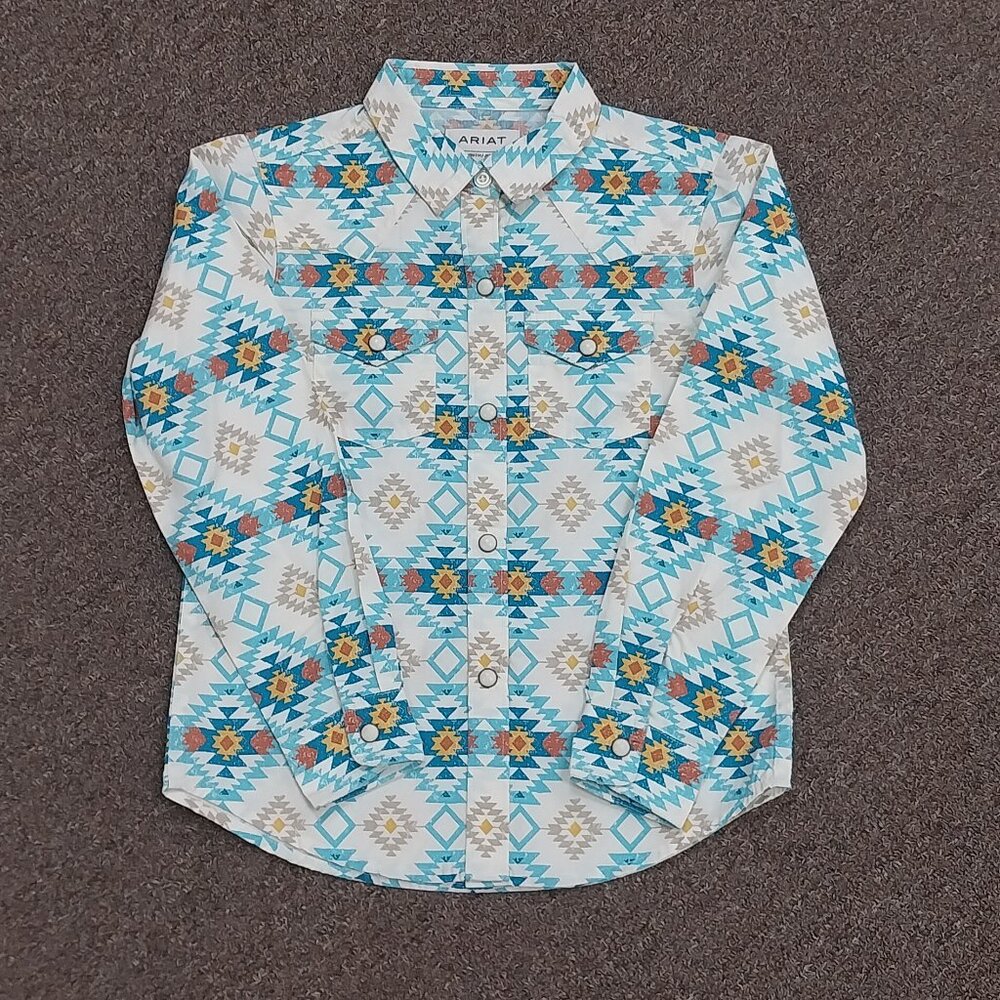 Ariat Girls' Remy Long Sleeve Snap Shirt - Cayo Print